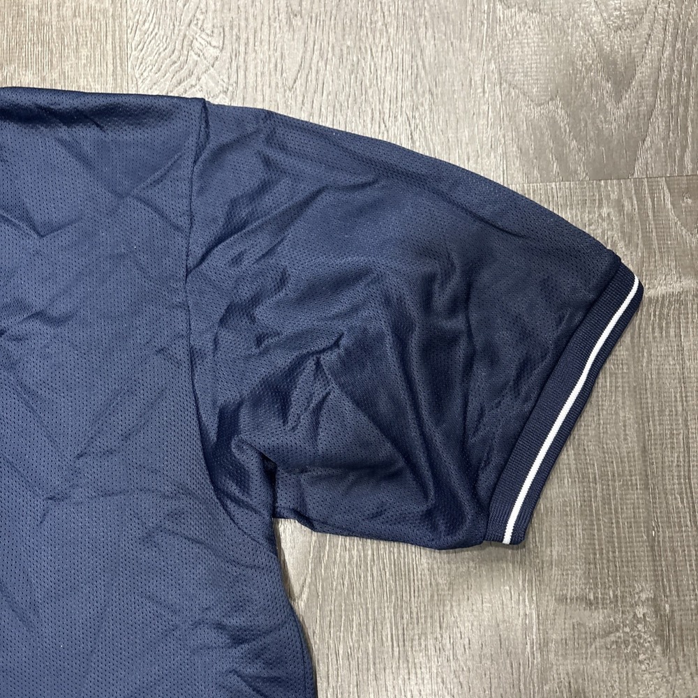 VTG Nike Dri Fit Pullover Mesh Baseball Athletic Jersey Mens XL Navy Retro Shirt - Picture 15 of 16